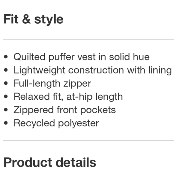 JoyLab Women's Quilted Puffer Vest ~ Ivory - Picture 5 of 16